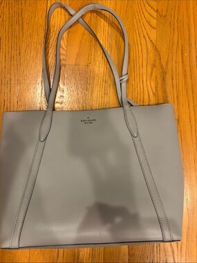 kate spade Light Gray Leather Tote